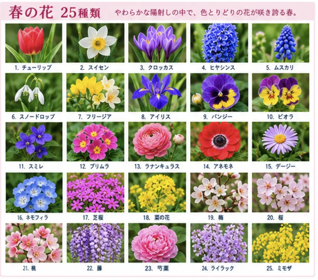 四季の花図鑑｜名前と説明｜花・植物100種類 - 株式会社ALBA